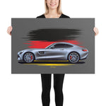 Load image into Gallery viewer, Poster of 2016 Mercedes-AMG GT - Silver - Origin series
