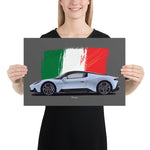 Load image into Gallery viewer, Poster of 2021 Maserati MC20 - White - Origin series
