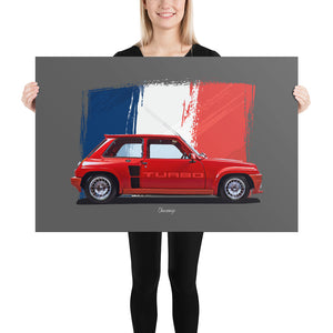 Poster of 1979 Renault 5 Turbo - Red - Origin series