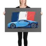 Load image into Gallery viewer, Poster of 2017 Bugatti Chiron - Blue - Origin series
