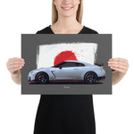 Load image into Gallery viewer, Poster of 2017 Nissan GT-R Nismo - White - Origin series
