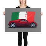 Load image into Gallery viewer, Poster of 2014 Alfa Romeo 4C - Red - Origin series
