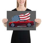 Load image into Gallery viewer, Poster of 2012 Chevrolet Camaro ZL1 - Red - Origin series
