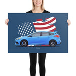 Load image into Gallery viewer, Poster of 2016 Ford Focus RS - Blue - Origin series
