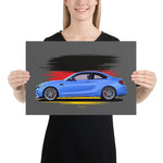 Load image into Gallery viewer, Poster of 2020 BMW M2 CS - Blue - Origin series
