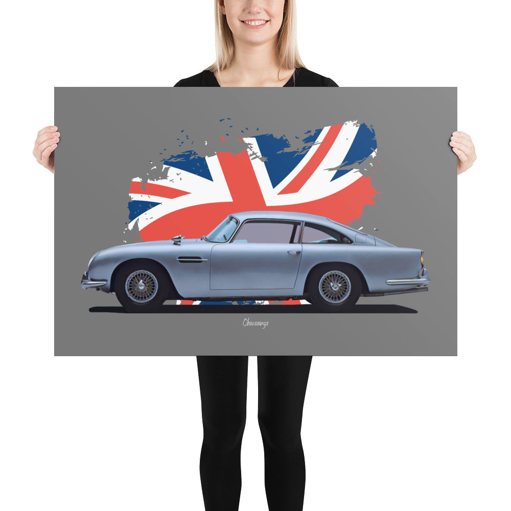 Poster of 1964 Aston Martin DB5 - Silver - Origin series