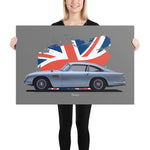 Load image into Gallery viewer, Poster of 1964 Aston Martin DB5 - Silver - Origin series
