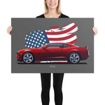 Load image into Gallery viewer, Poster of 2012 Chevrolet Camaro ZL1 - Red - Origin series
