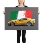 Load image into Gallery viewer, Poster of 2016 Ferrari F12 tdf - Yellow - Origin series
