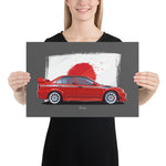 Load image into Gallery viewer, Poster of 2000 Mitsubishi Lancer Evolution VI Tommi Makinen Edition - Red - Origin series
