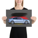 Load image into Gallery viewer, Poster 2003 BMW E46 M3 CSL - Silver - Origin series
