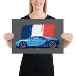 Load image into Gallery viewer, Poster of 2017 Bugatti Chiron - Blue - Origin series
