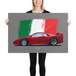 Load image into Gallery viewer, Poster of 1987 Ferrari F40 - Red - Origin series
