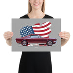 Load image into Gallery viewer, Poster 0f 1965 Ford Mustang Fastback - Red - Origin series
